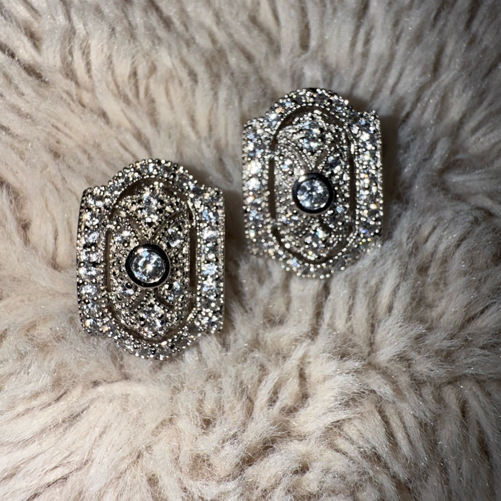 ESPO 925 Sterling‎ Silver CZ Clip On